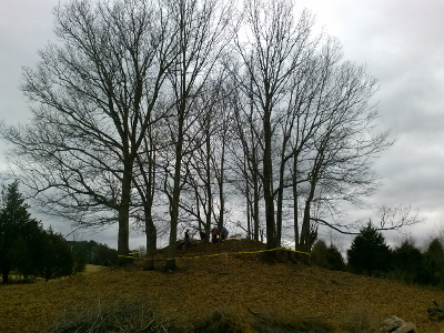 MTSU Students conducting NRHP testing at the Glass Mounds